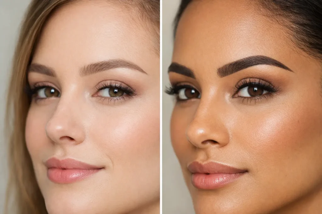 Powder Brow Examples for Soft or Defined Results